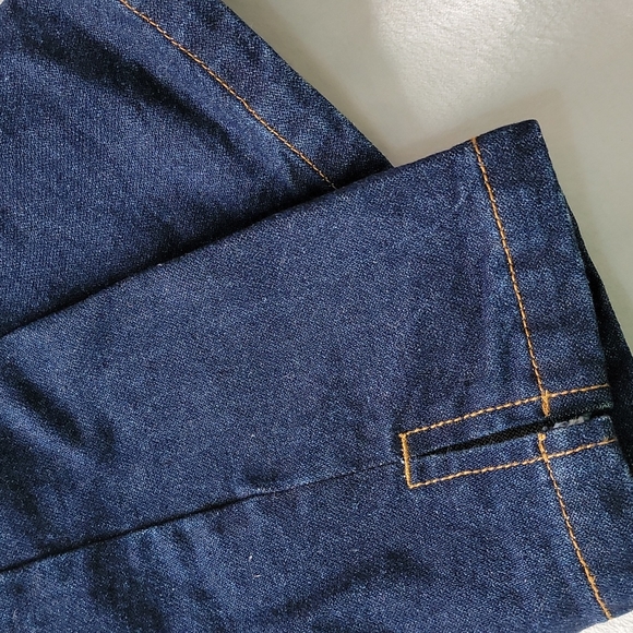 🌼 NWT!! BRANDY MELVILLE DARK WASH DENIM CARA SKIRT SLIT CUTE STURDY - Picture 8 of 8